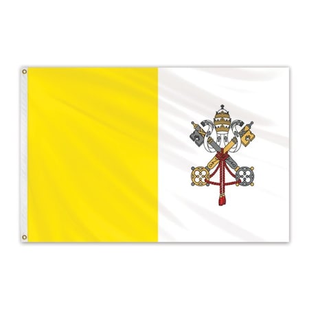 Global Flags Unlimited Vatican City Papal Outdoor Nylon Flag 4'x6' 203241